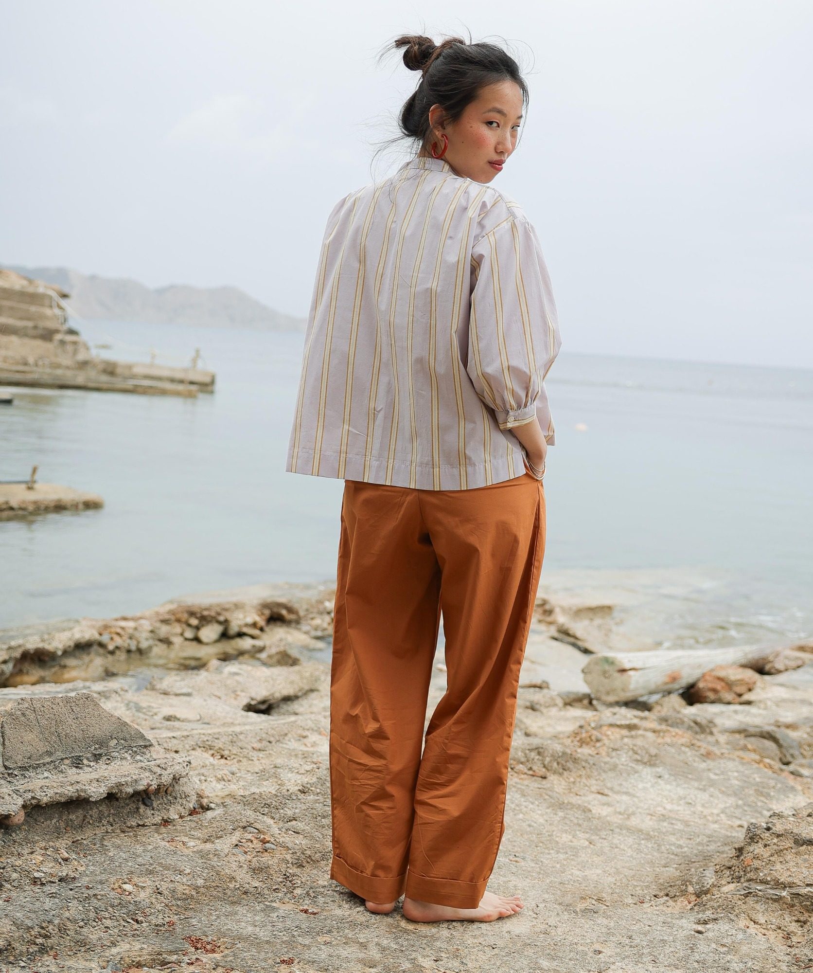 Blouse Pharrell – Rayure Ostuni Lilas