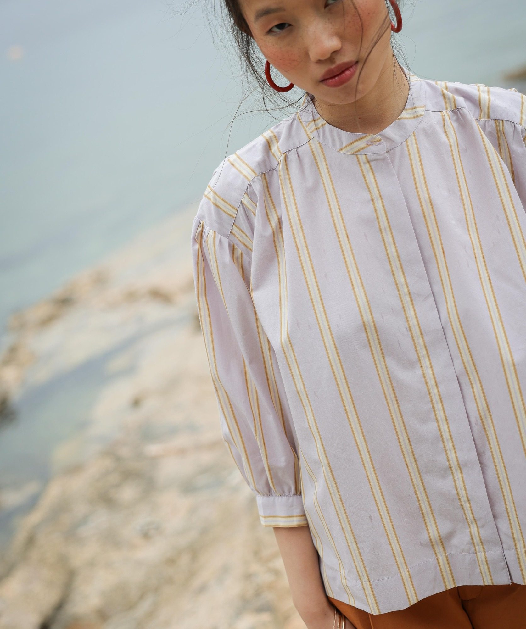 Blouse Pharrell – Rayure Ostuni Lilas