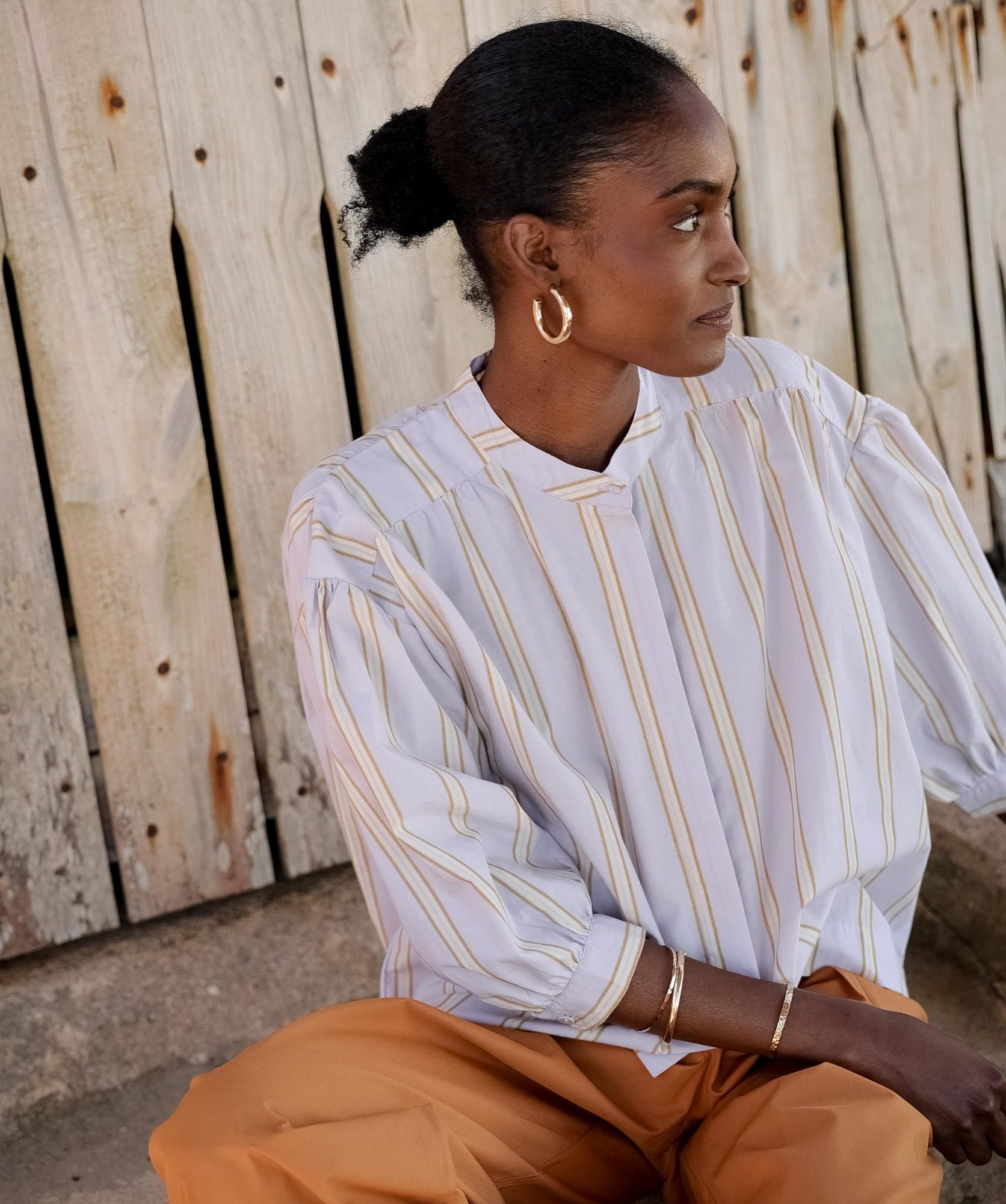 Blouse Pharrell – Rayure Ostuni Lilas