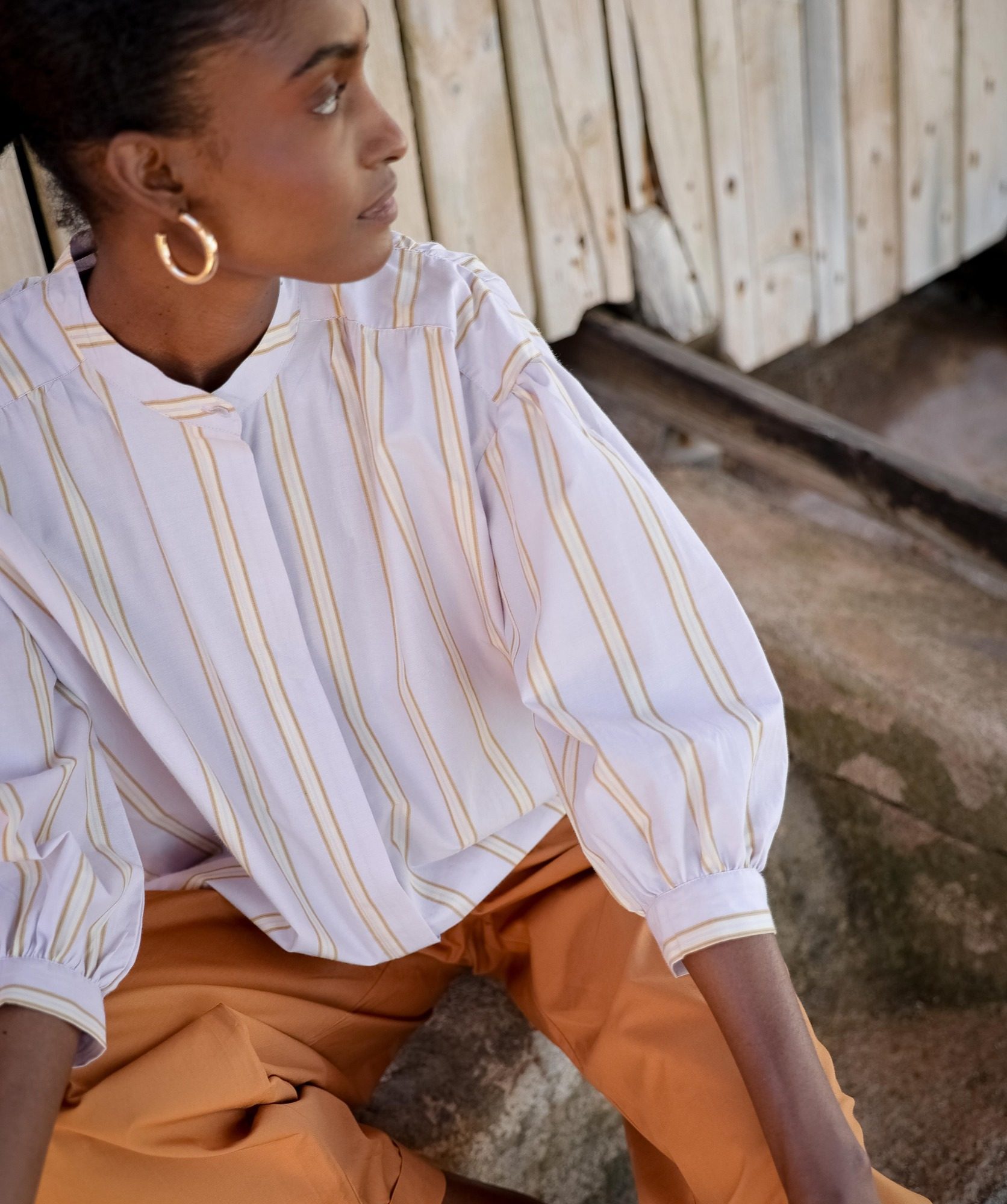Blouse Pharrell – Rayure Ostuni Lilas