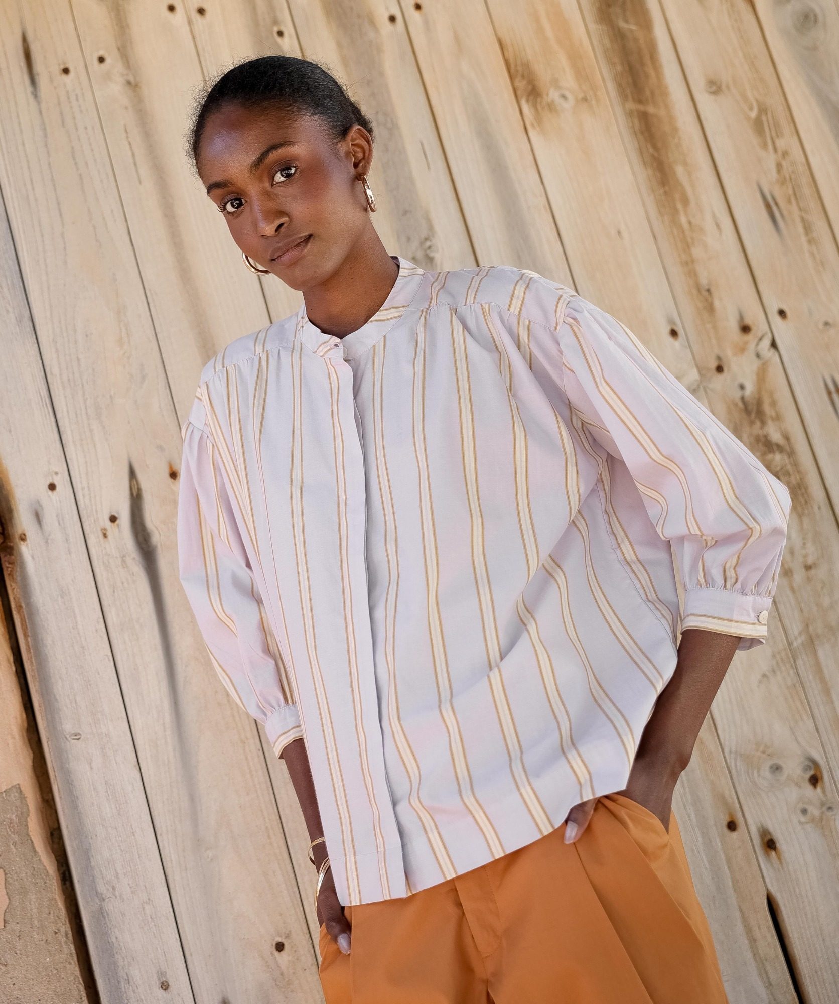 Blouse Pharrell – Rayure Ostuni Lilas