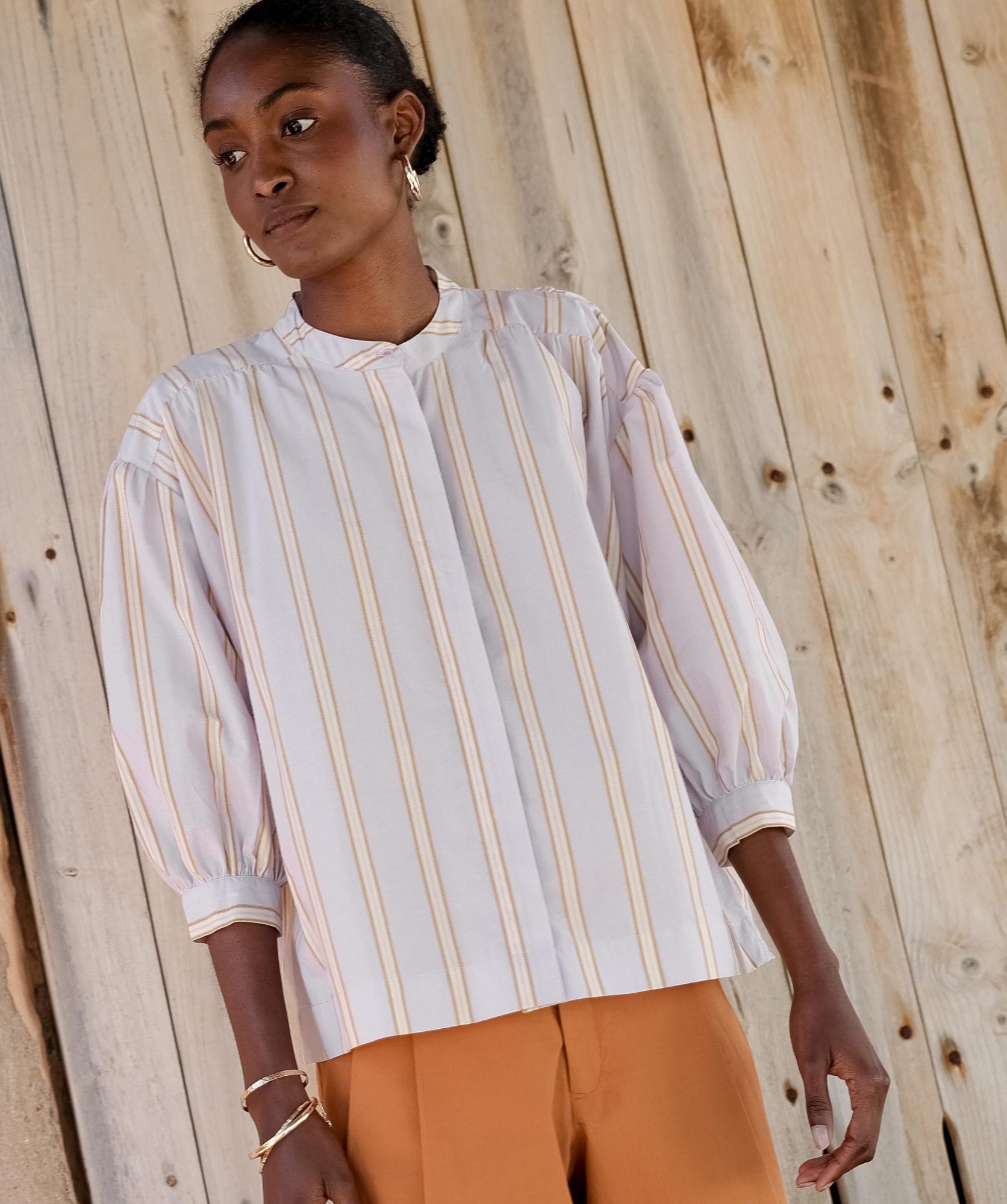 Blouse Pharrell – Rayure Ostuni Lilas