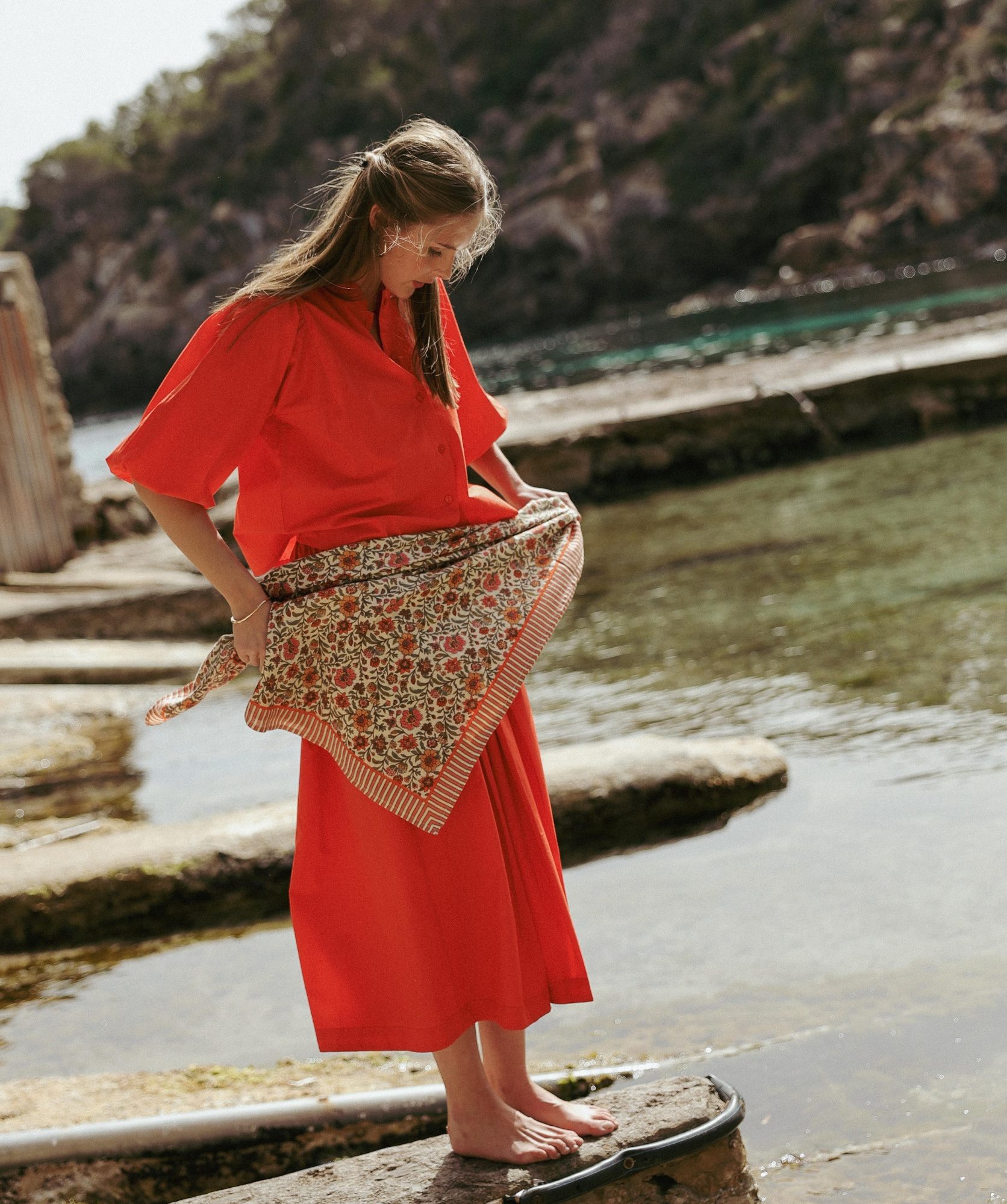 Foulard grand format – Ashley Pêche