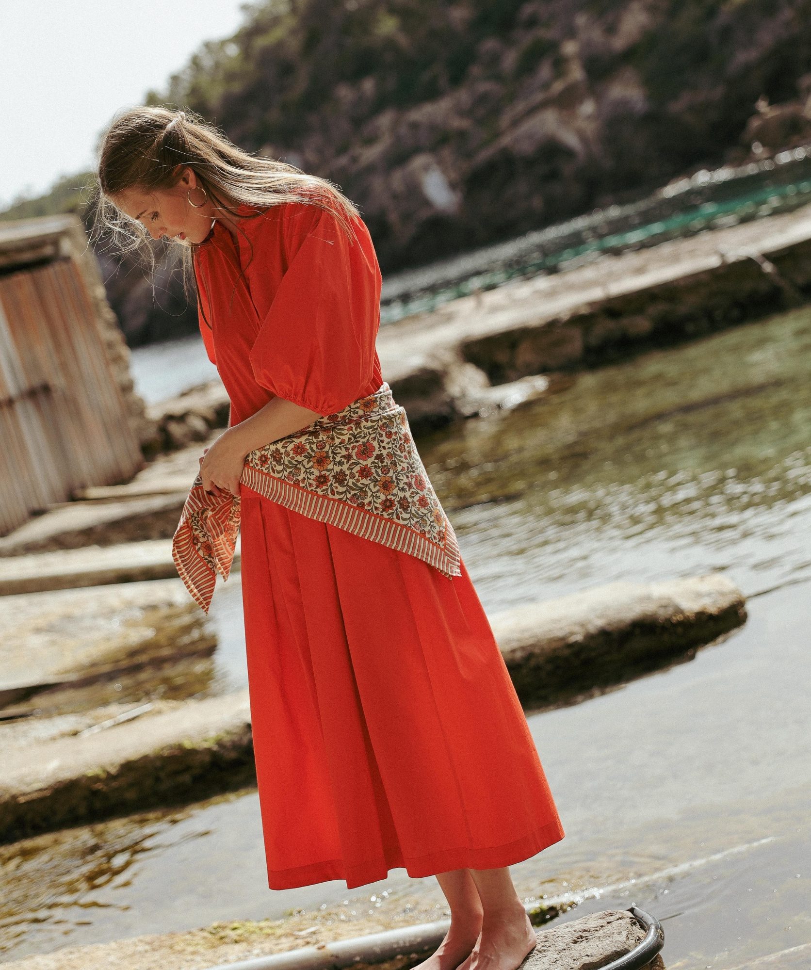 Foulard grand format – Ashley Pêche