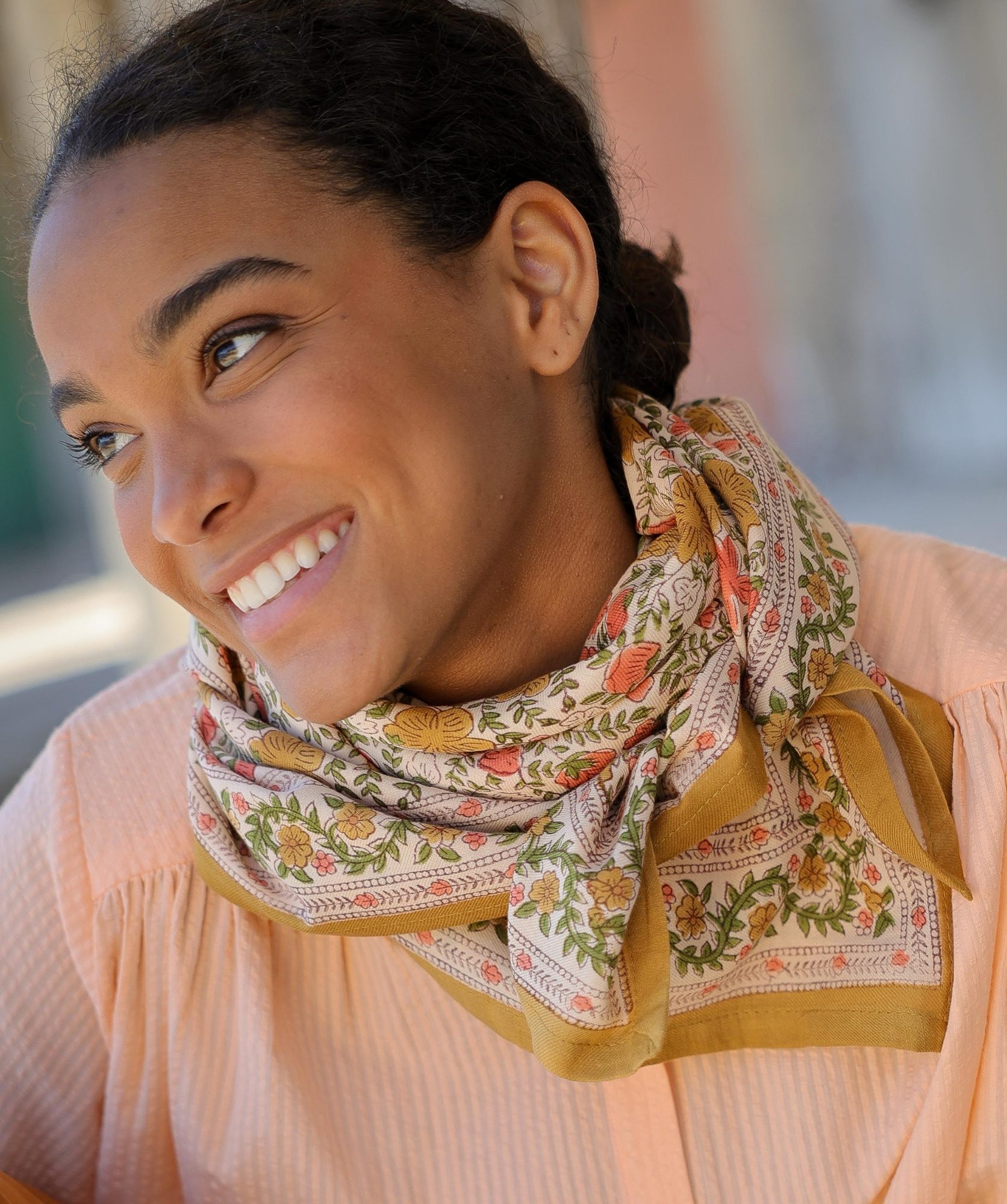 Foulard grand format – Ellis Ocre