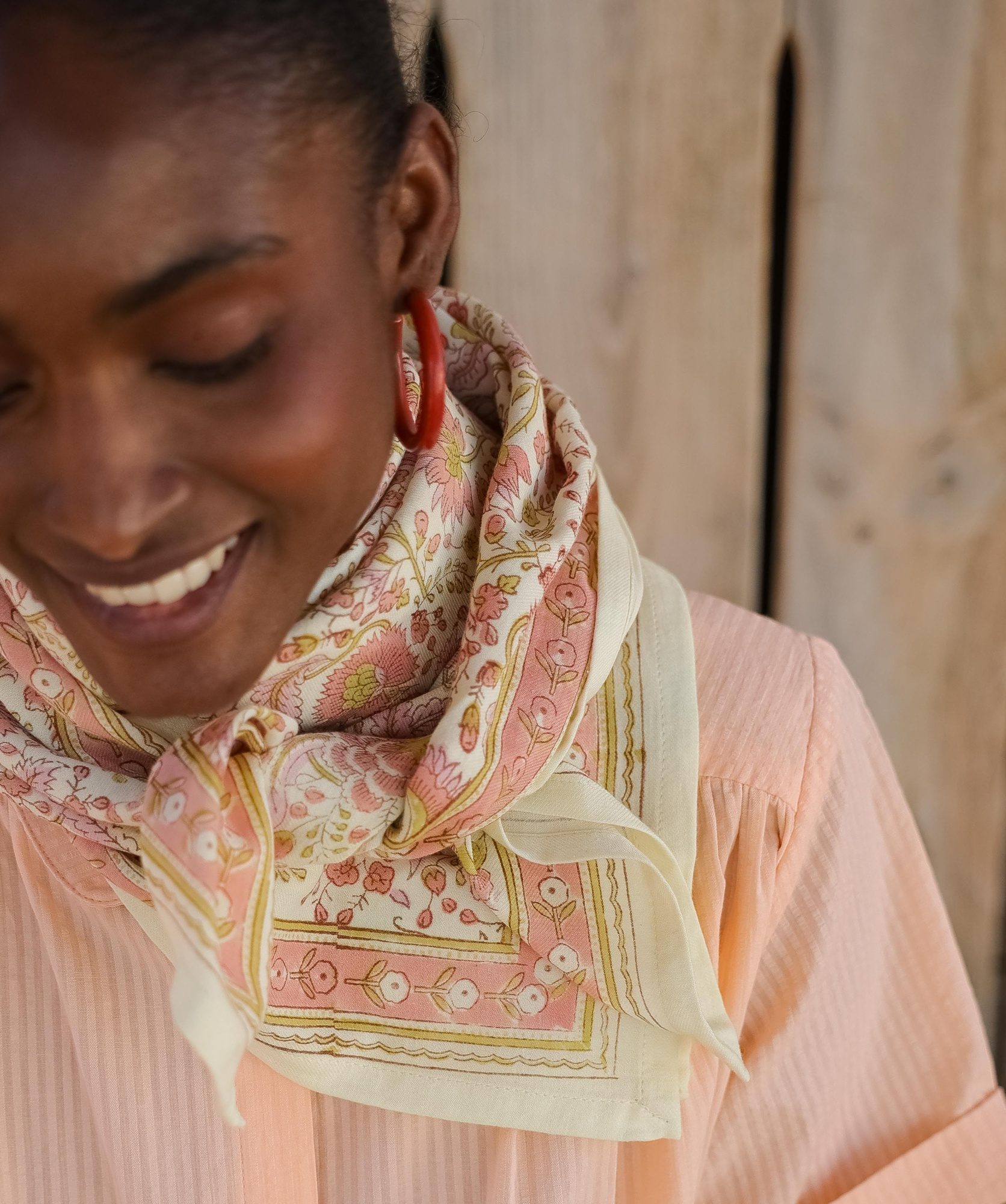 Foulard grand format – Haydee Sorbet Rose Pistache