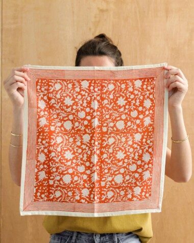 Foulard petit format – Anjali Rouge Brique