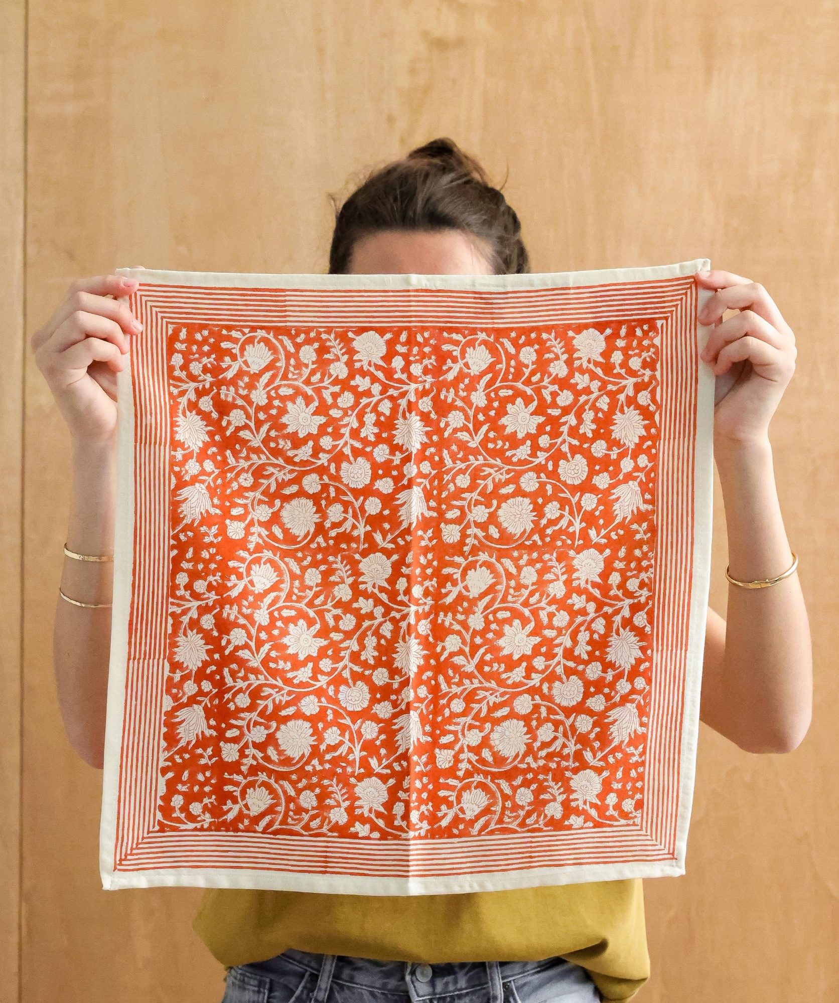 Foulard petit format – Anjali Rouge Brique