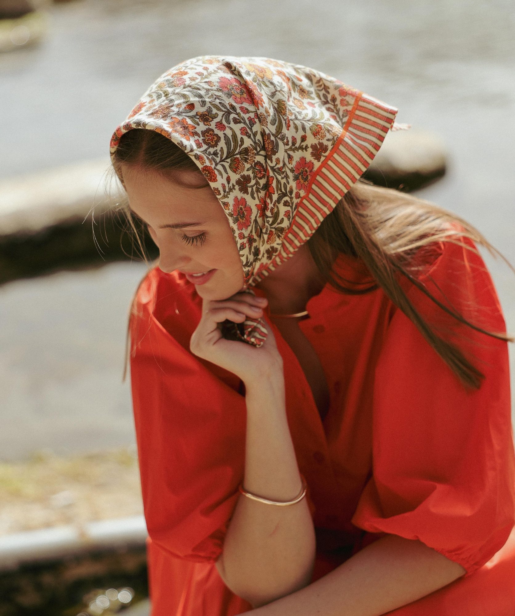 Foulard petit format – Ashley Pêche