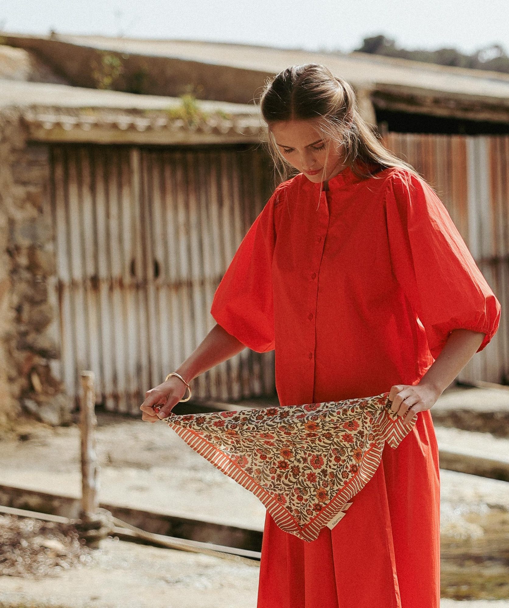 Foulard petit format – Ashley Pêche