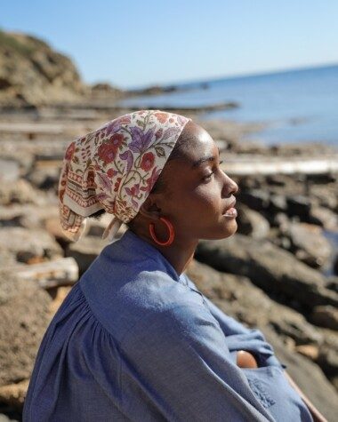 Foulard petit format – Courtney terracotta