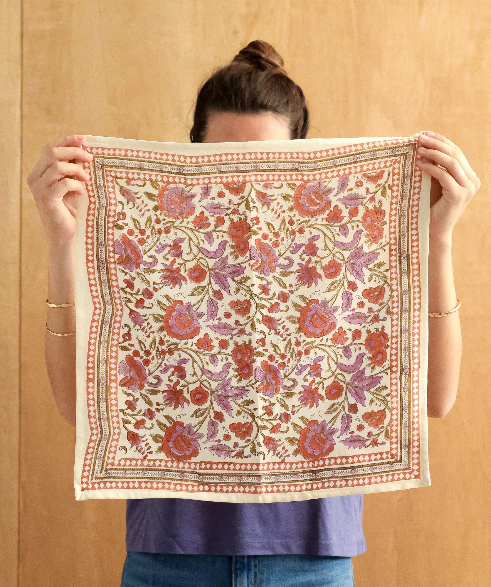 Foulard petit format – Courtney terracotta