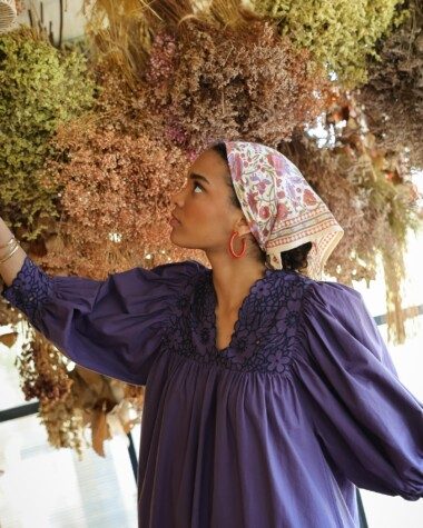 Foulard petit format – Courtney terracotta