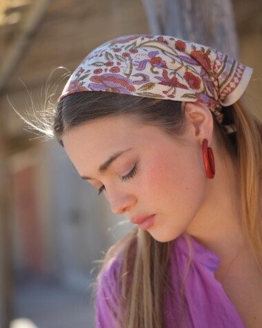 Foulard petit format – Courtney terracotta