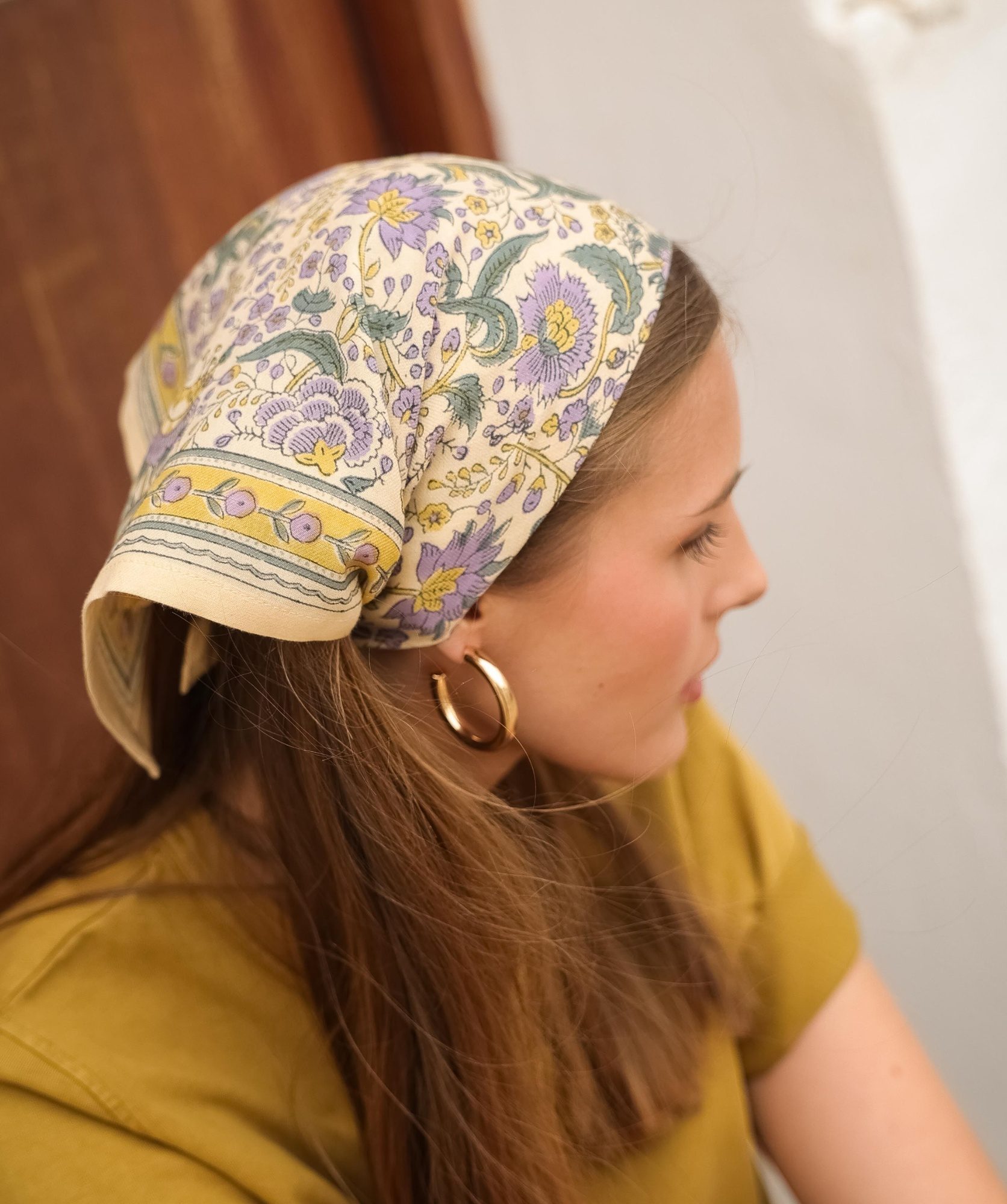 Foulard petit format – Haydee Sorbet Citron Vert Violette