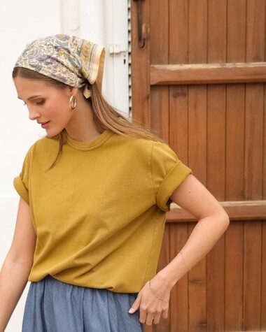 Foulard petit format – Haydee Sorbet Citron Vert Violette
