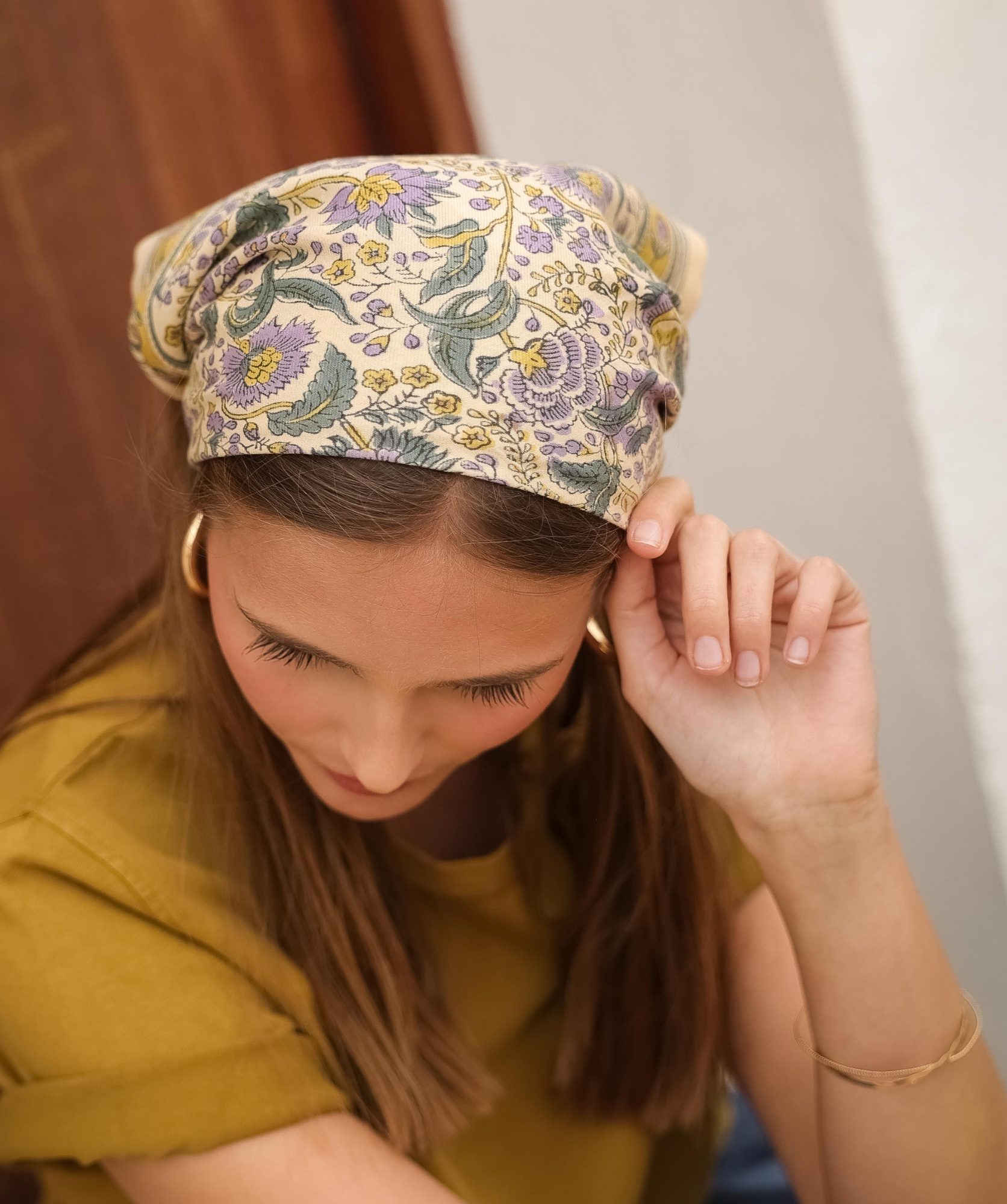 Foulard petit format – Haydee Sorbet Citron Vert Violette