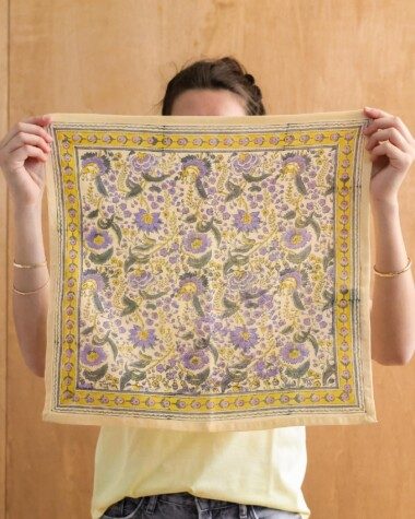 Foulard petit format – Haydee Sorbet Citron Vert Violette