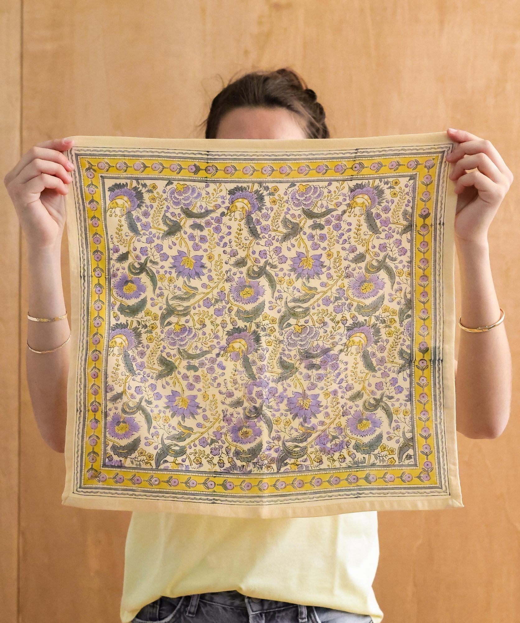 Foulard petit format – Haydee Sorbet Citron Vert Violette