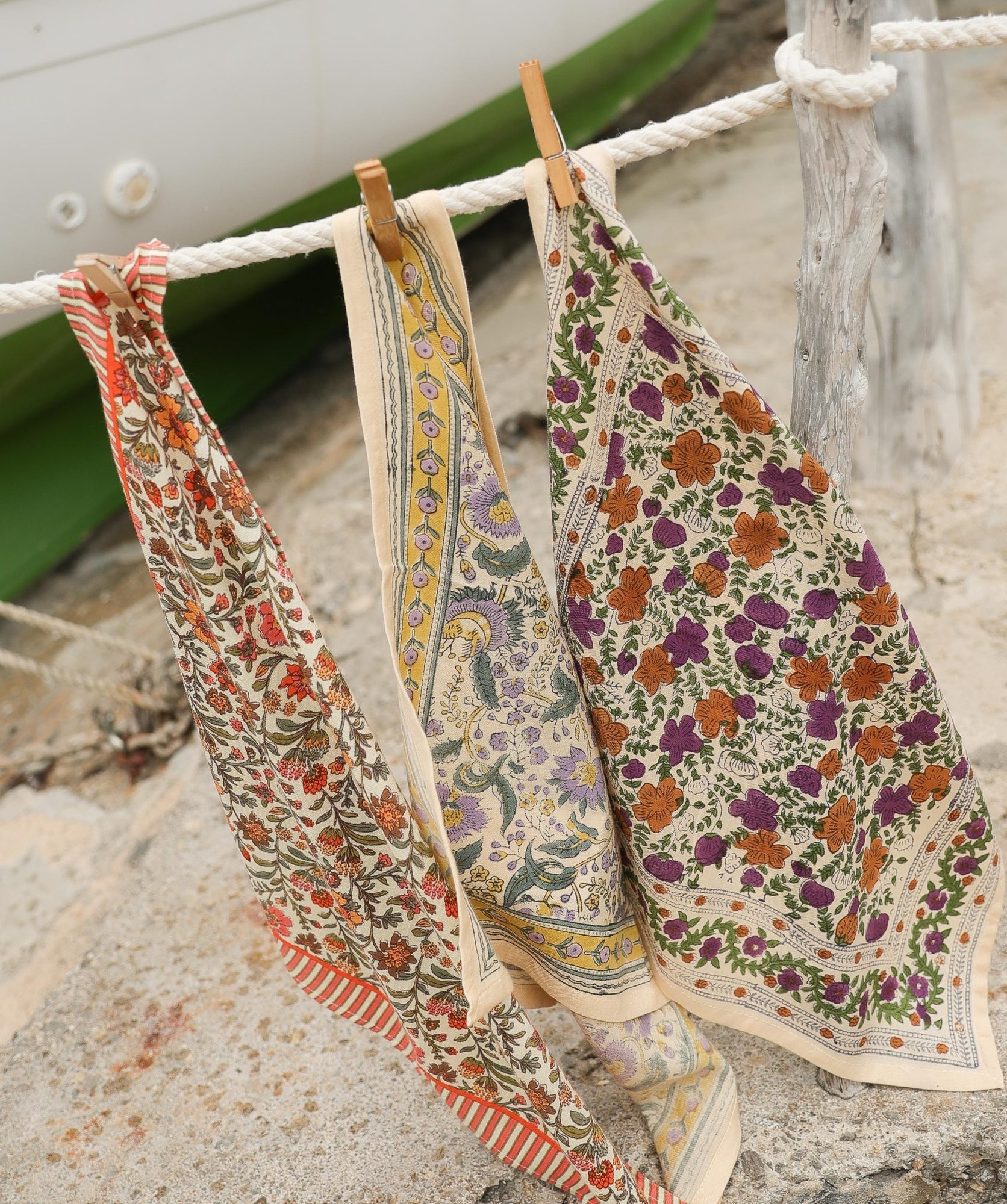 Foulard petit format – Haydee Sorbet Citron Vert Violette