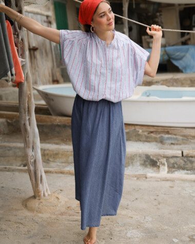 Jupe Molly – Chambray bleu