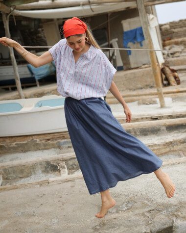 Jupe Molly – Chambray bleu