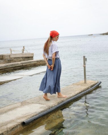 Jupe Molly – Chambray bleu