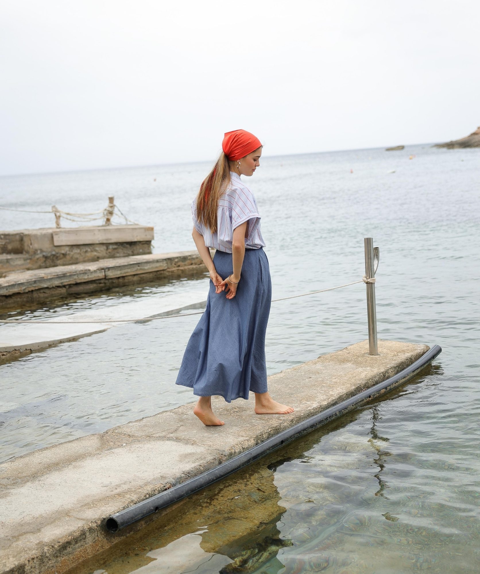 Jupe Molly – Chambray bleu