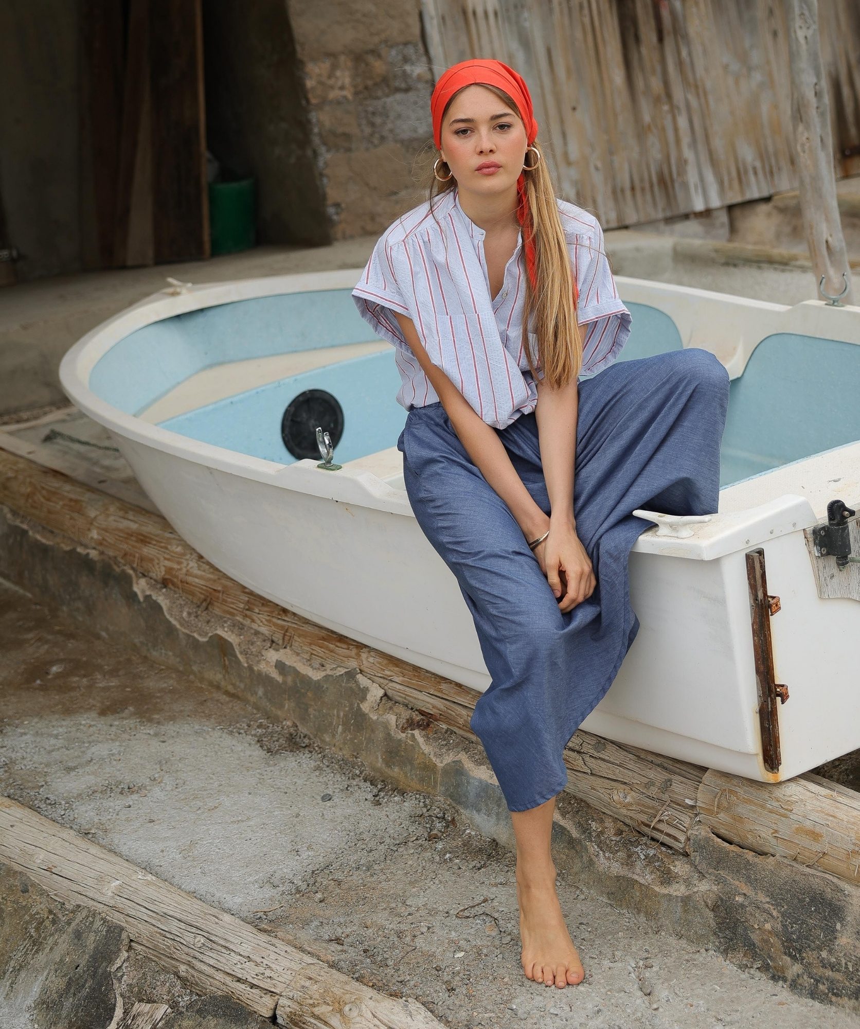 Jupe Molly – Chambray bleu
