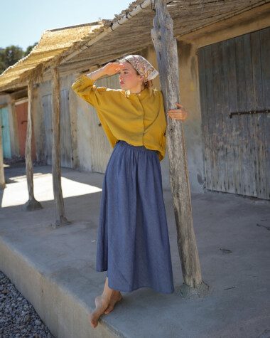 Jupe Molly – Chambray bleu