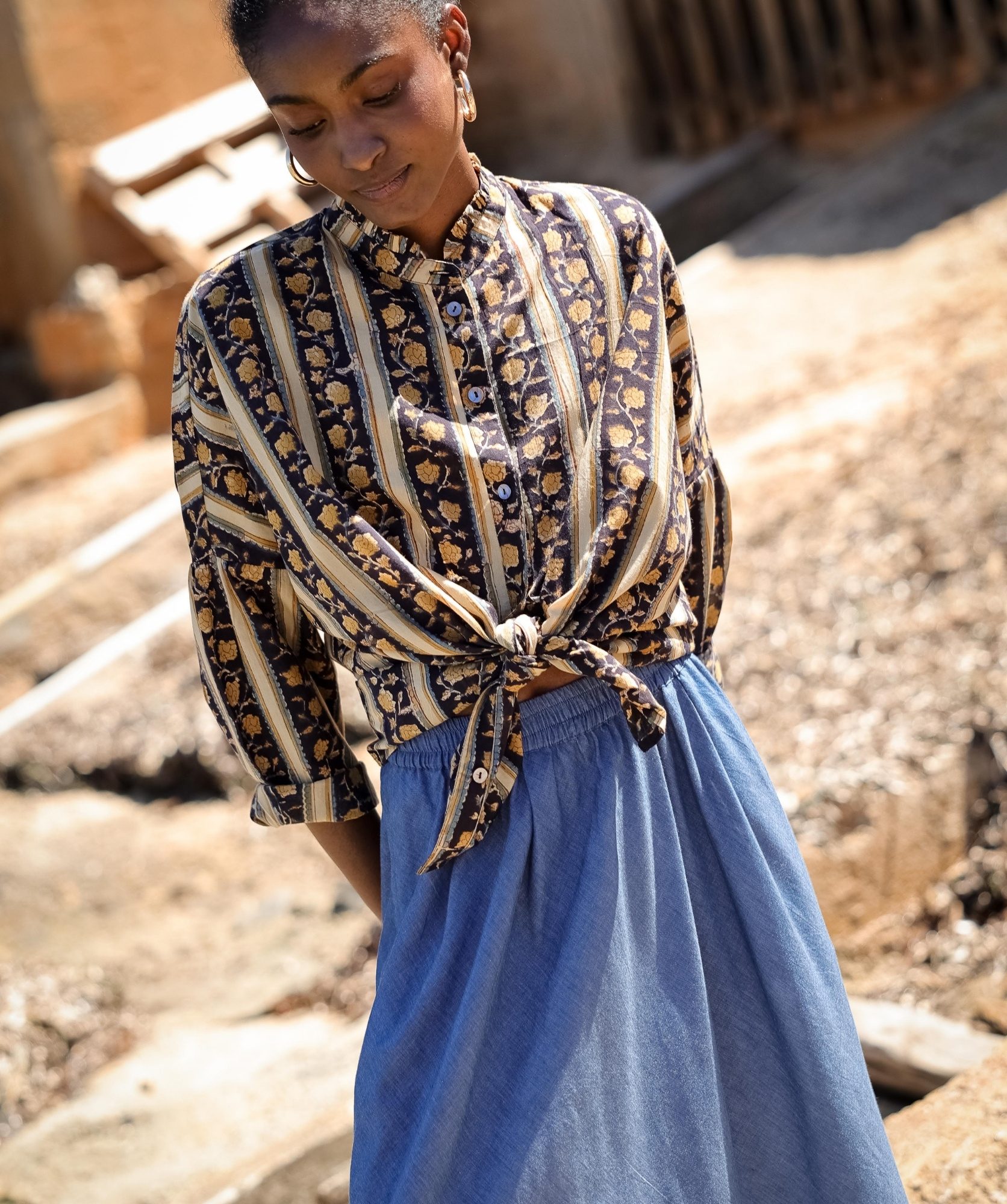 Jupe Molly – Chambray bleu