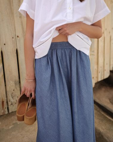 Jupe Molly – Chambray bleu