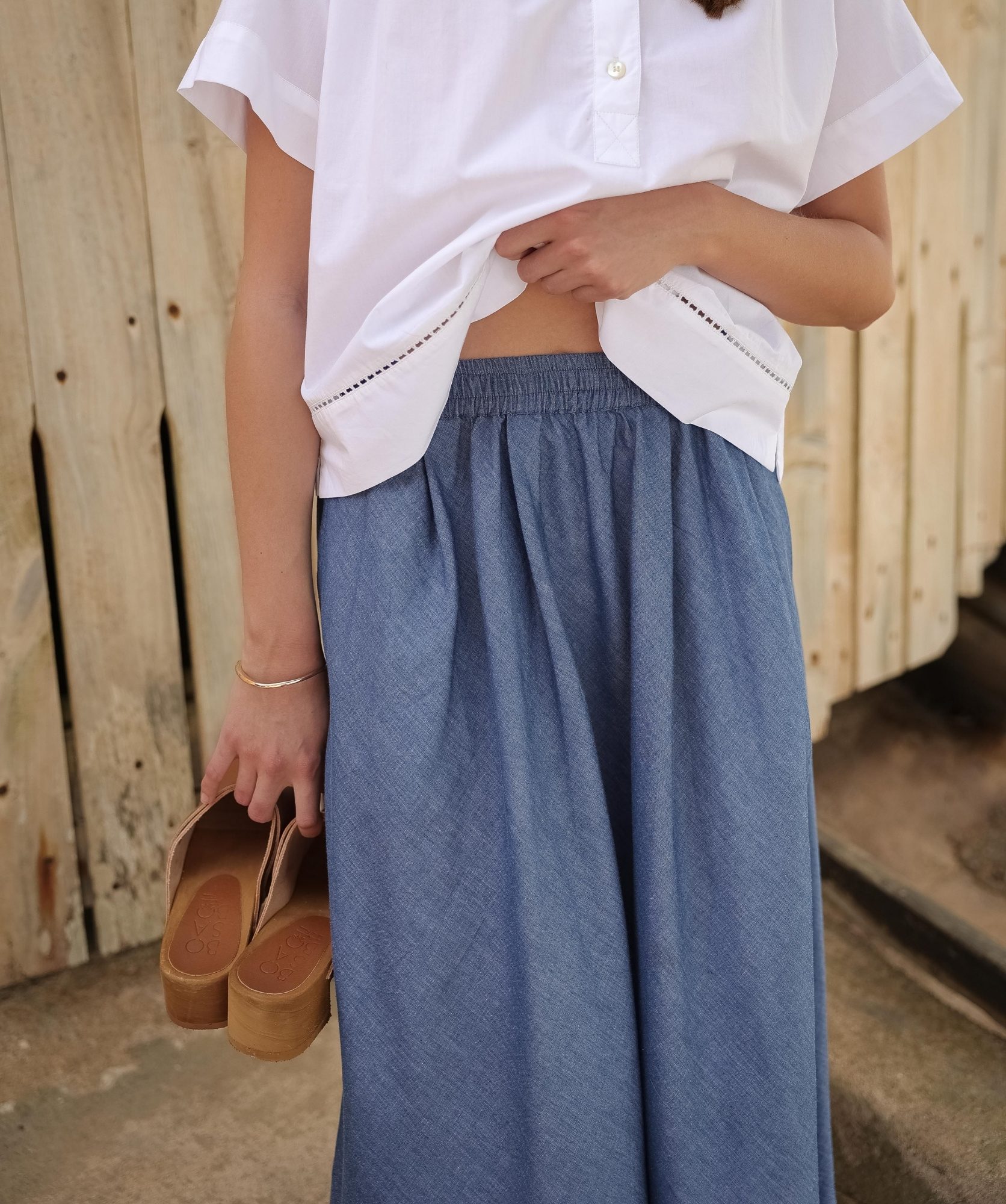 Jupe Molly – Chambray bleu