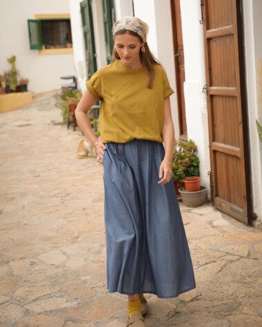 Jupe Molly – Chambray bleu