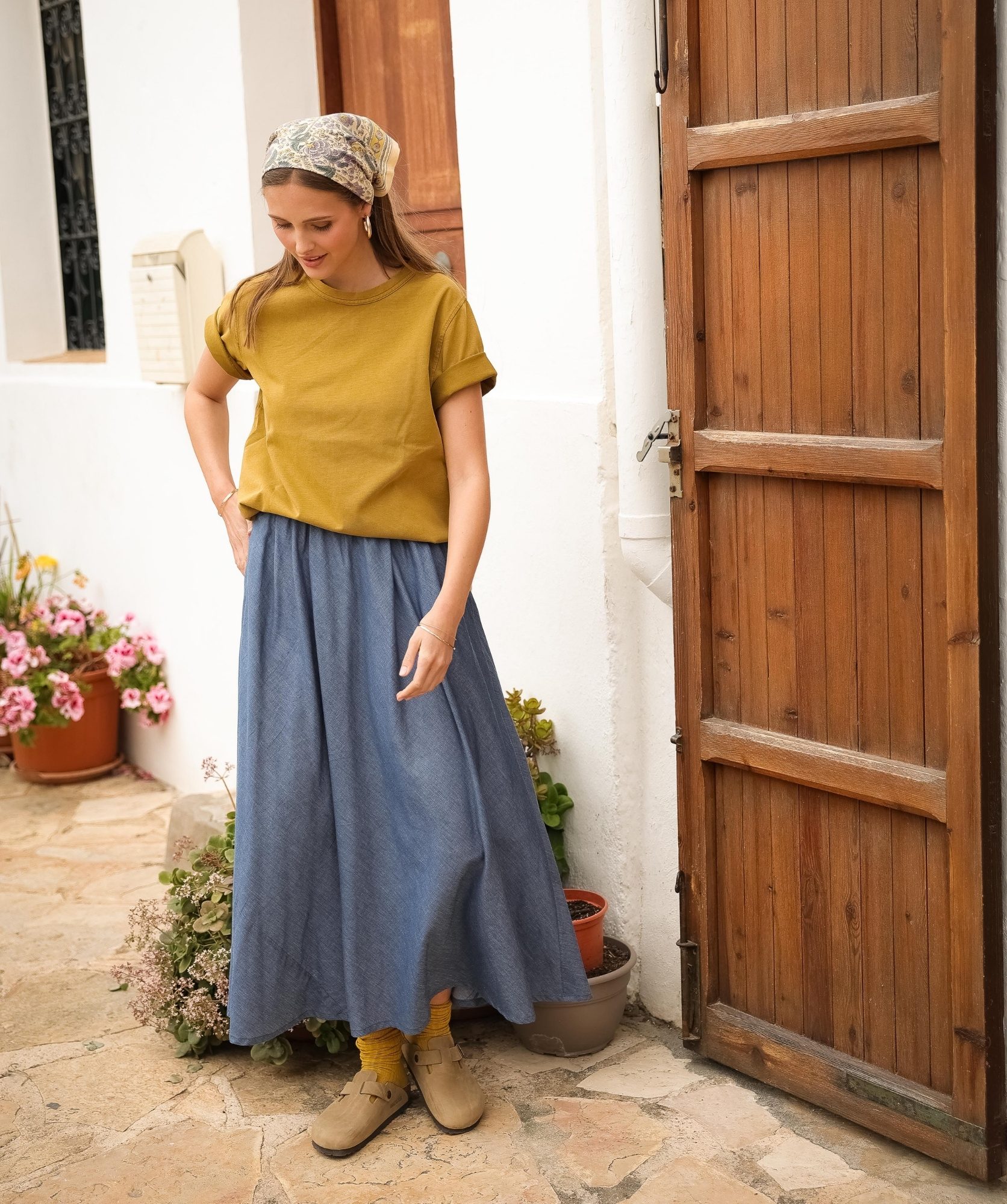 Jupe Molly – Chambray bleu