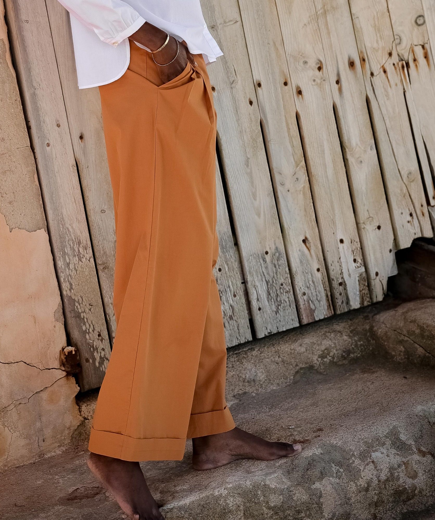 Pantalon Georges – Popeline de coton cuba