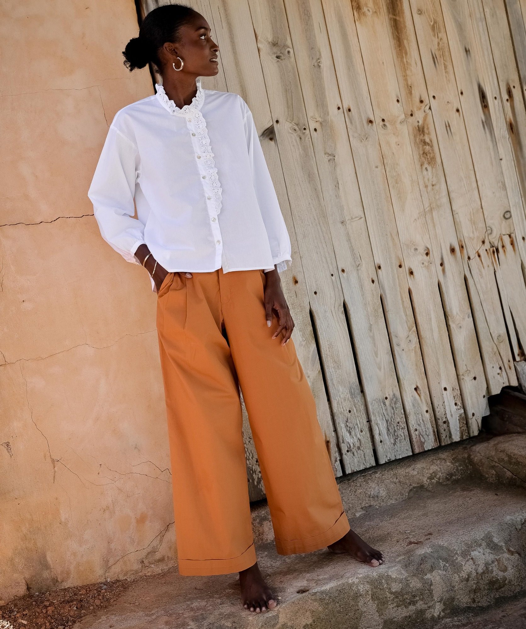 Pantalon Georges – Popeline de coton cuba