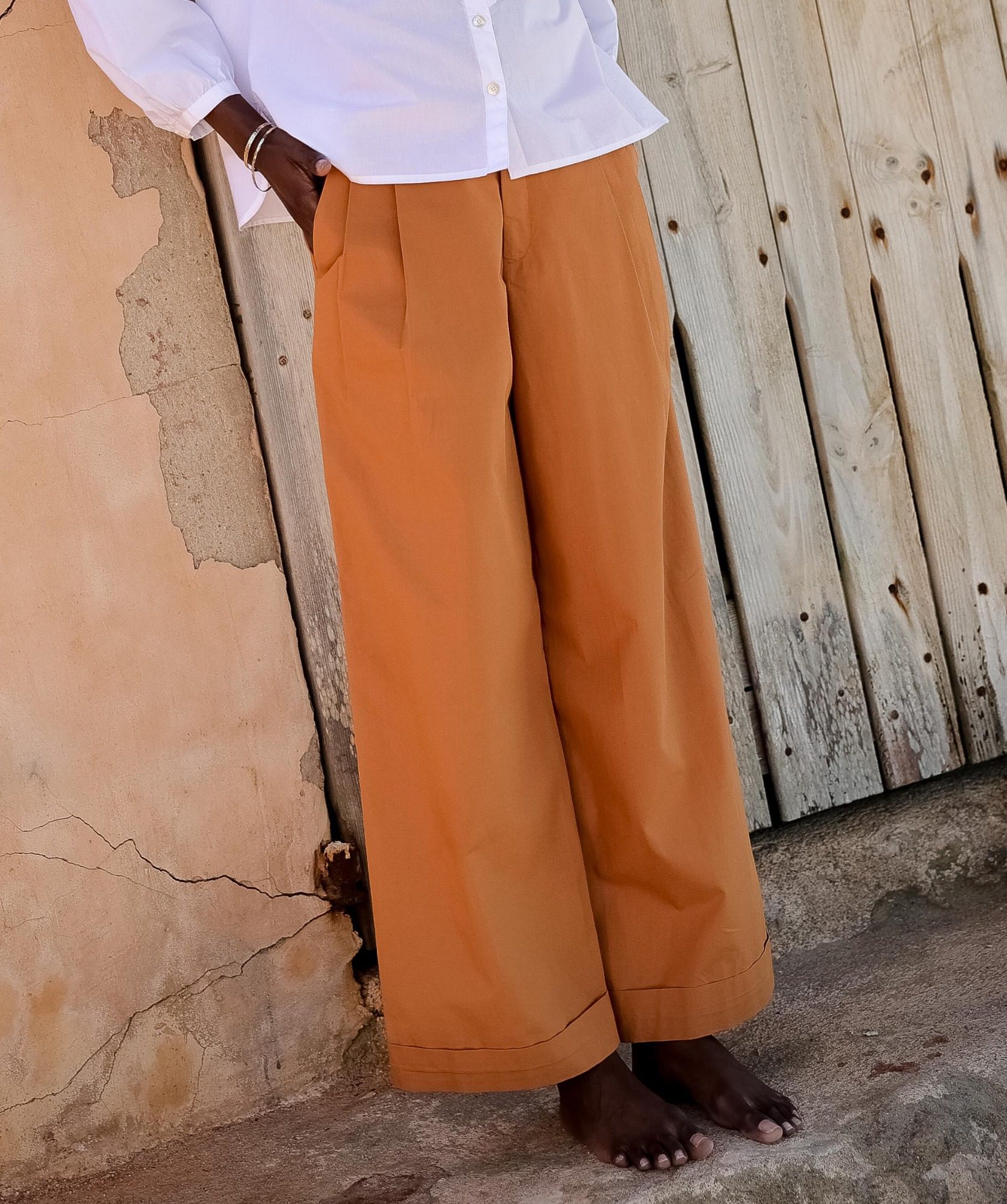 Pantalon Georges – Popeline de coton cuba