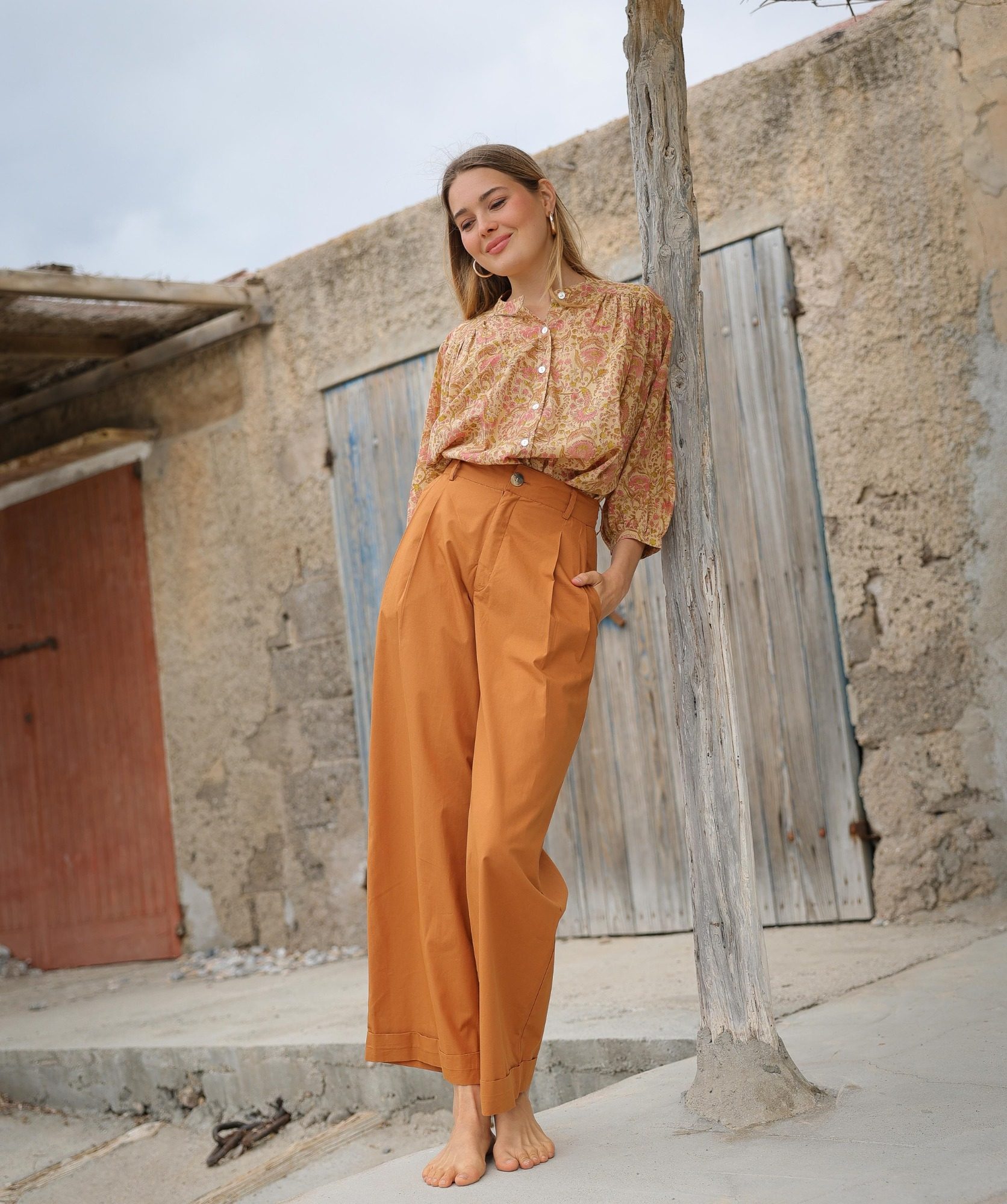 Pantalon Georges – Popeline de coton cuba