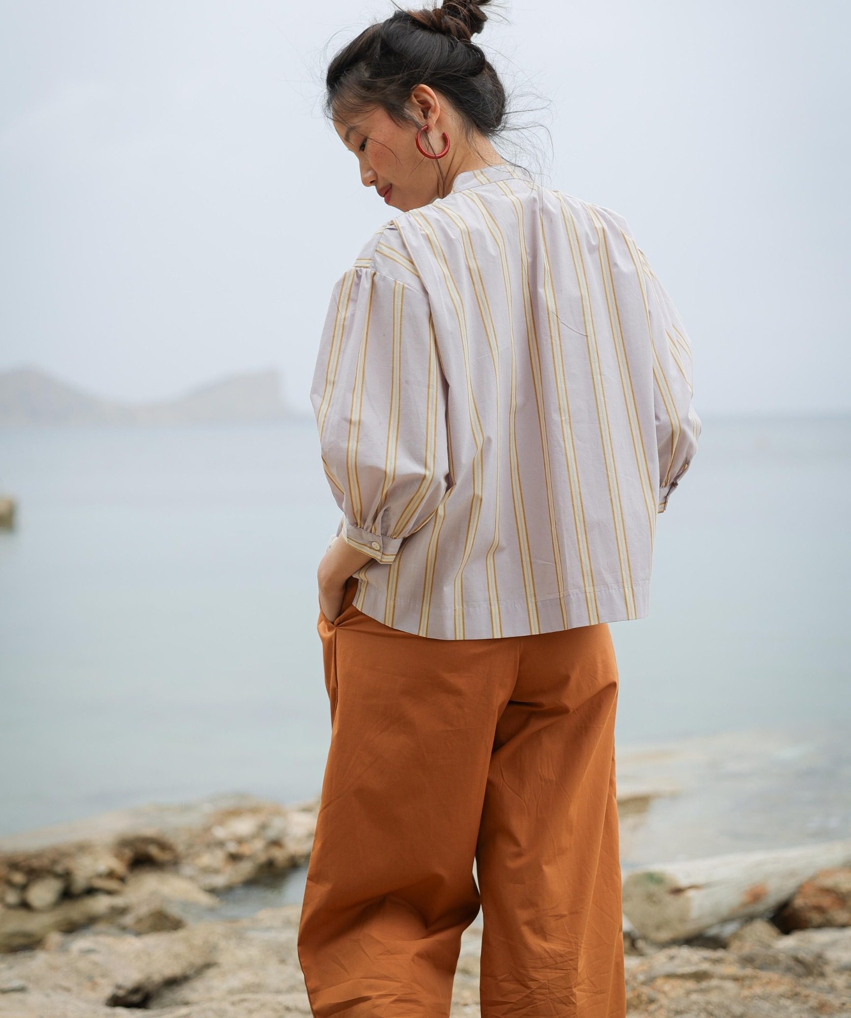 Pantalon Georges – Popeline de coton cuba