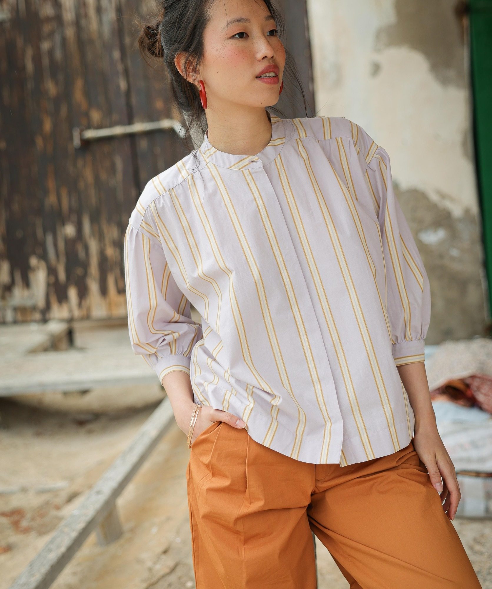 Pantalon Georges – Popeline de coton cuba