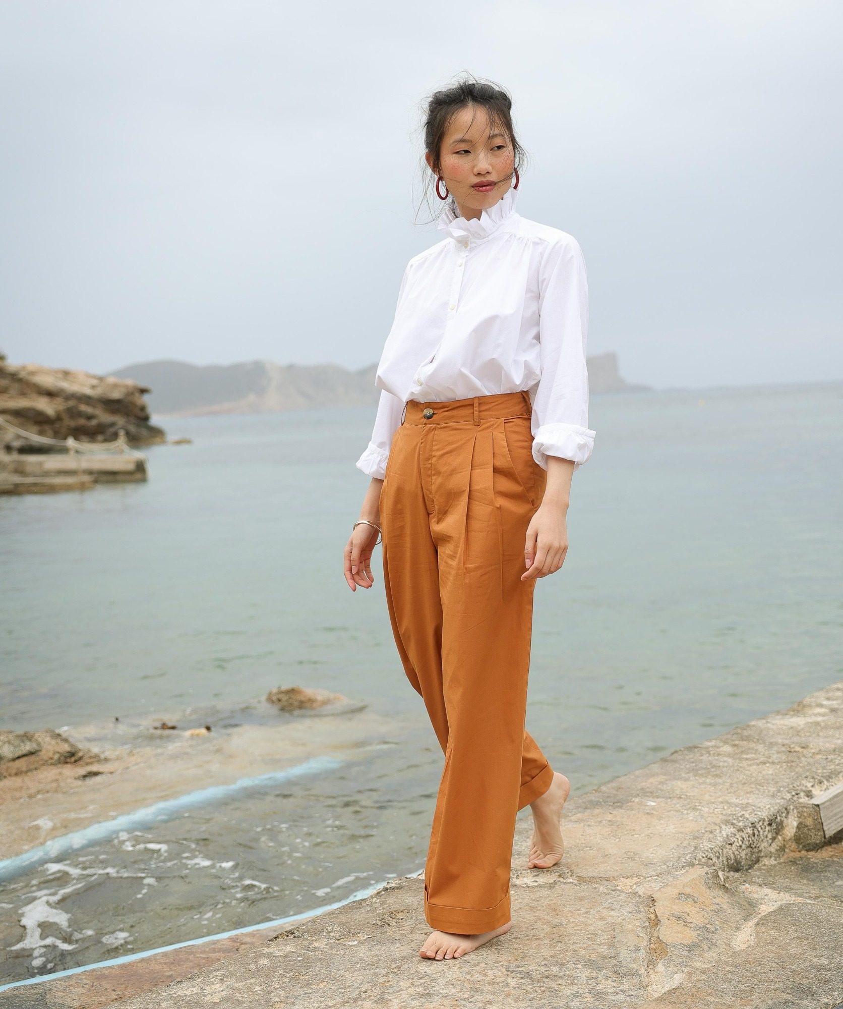 Pantalon Georges – Popeline de coton cuba