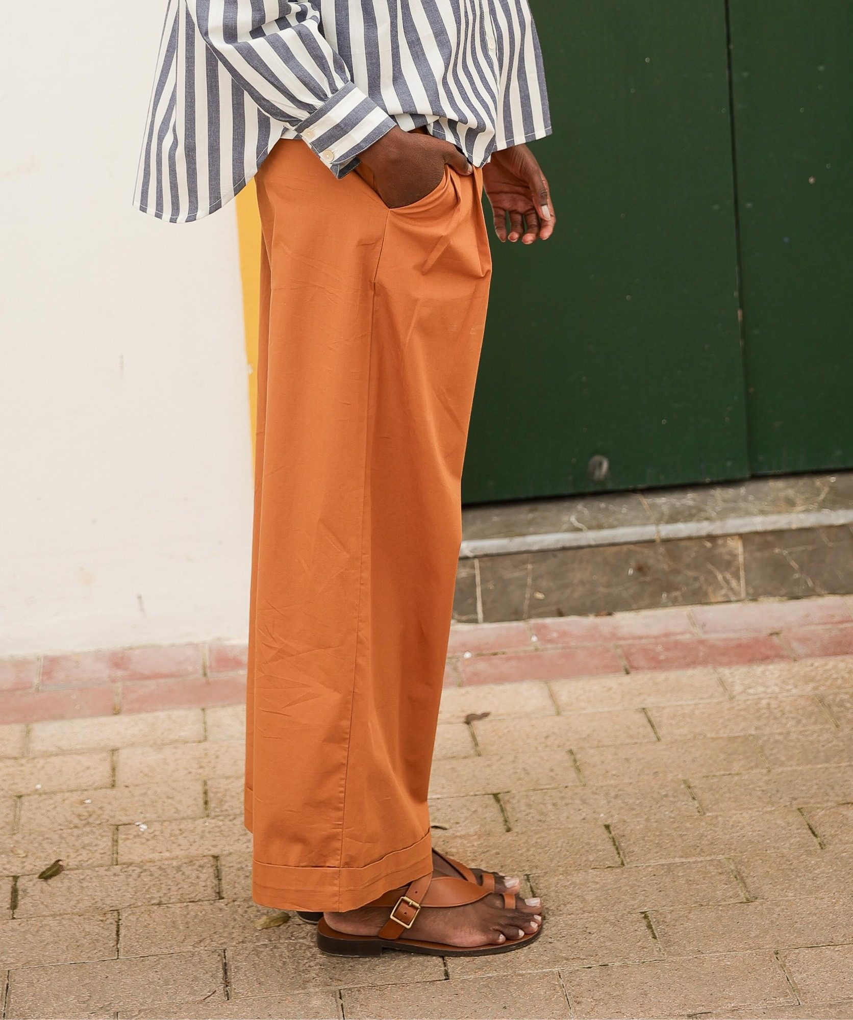 Pantalon Georges – Popeline de coton cuba