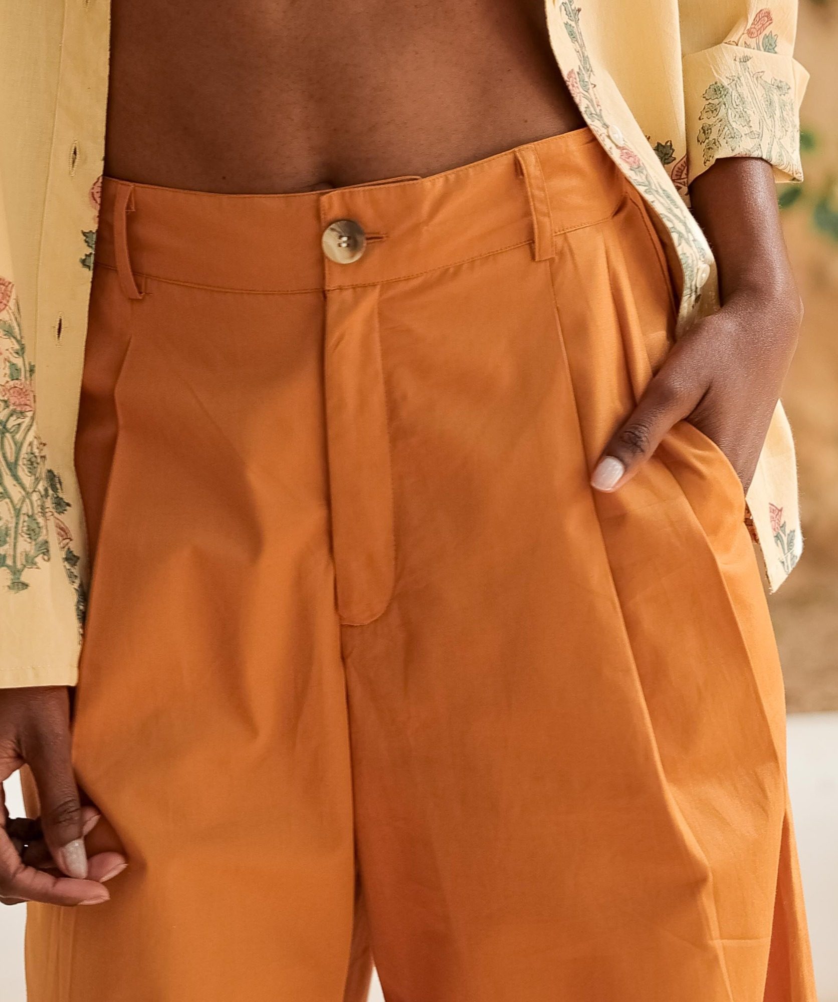 Pantalon Georges – Popeline de coton cuba
