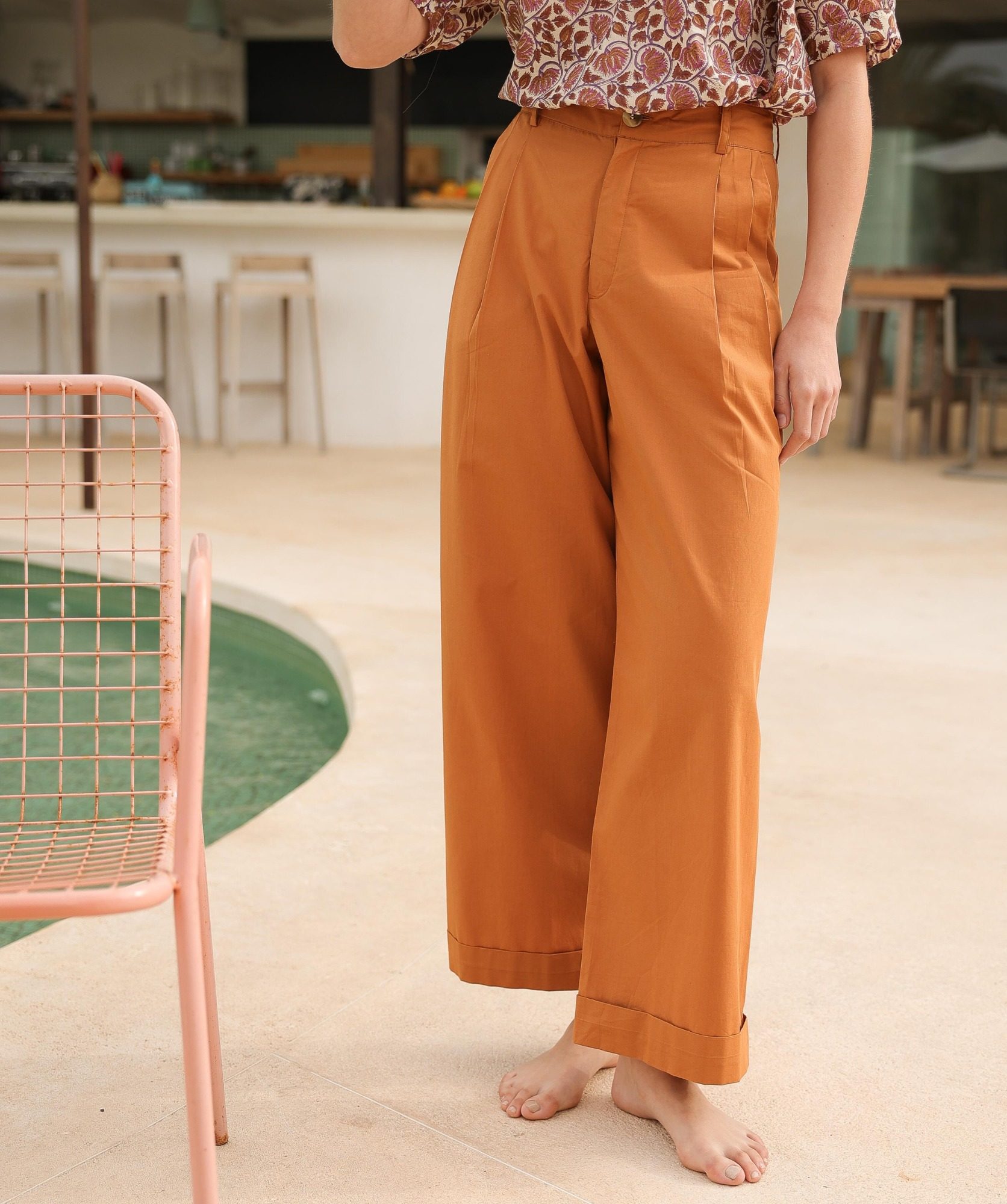 Pantalon Georges – Popeline de coton cuba