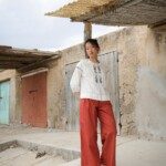 Pantalon Georges – Popeline de coton terre de sienne
