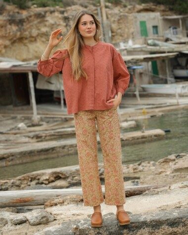 Pantalon Maho – Imprimé Block-print Agra