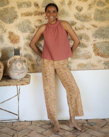 Pantalon Maho – Imprimé Block-print Agra