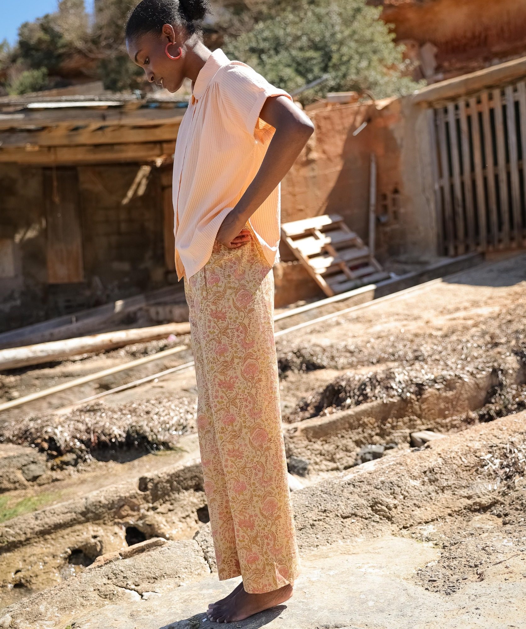 Pantalon Maho – Imprimé Block-print Agra