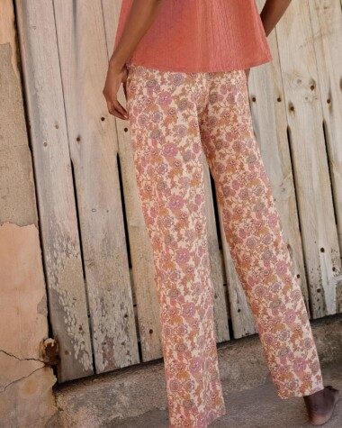 Pantalon Maho – Imprimé Antoinette Rose